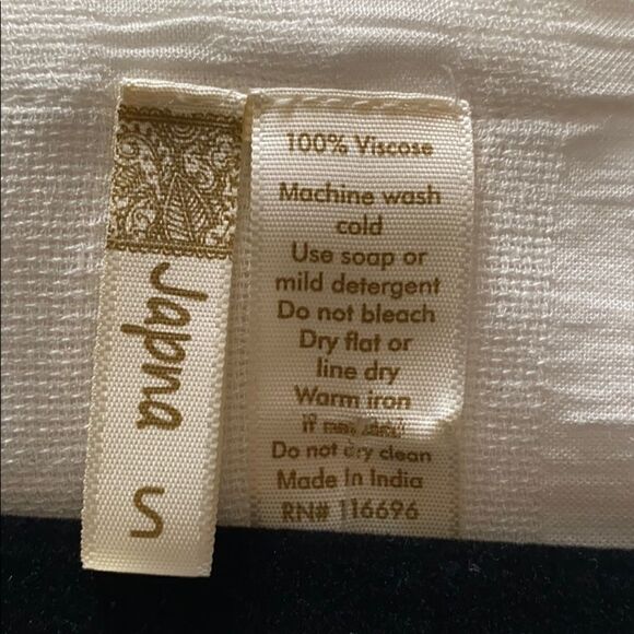 NWT Japna cream button front ruffled hem tunic S - Picture 11 of 13